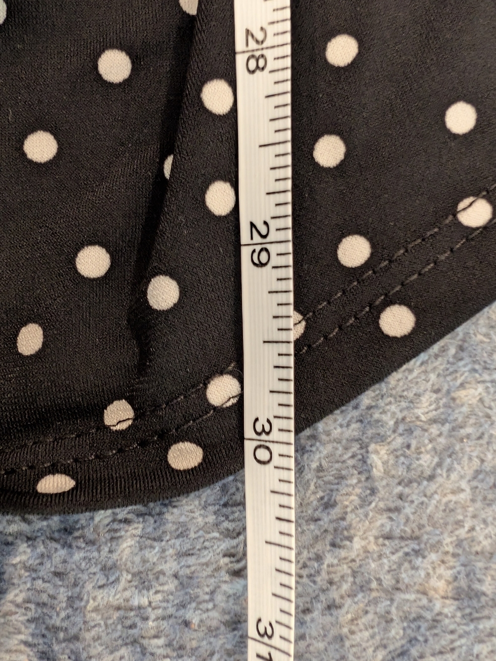 Susan Graver Black and White Polka Dot Blouse - Picture 6 of 6